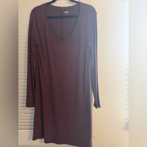 SO Women's Long Sleeve Dress - Deep Purple